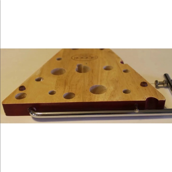 Abbott Wooden Cheese Cutter Mouse Like Design Hard Wood With Stainless Cutter - Picture 10 of 12